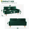 Modern Vesgantti 2 3 Seater Sofa 176cm with 2 Bolster Pillows & Wooden Legs New