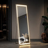 Full Length Mirror With LED Lights Touch Free Standing & Wall Mounted 160 x 50cm