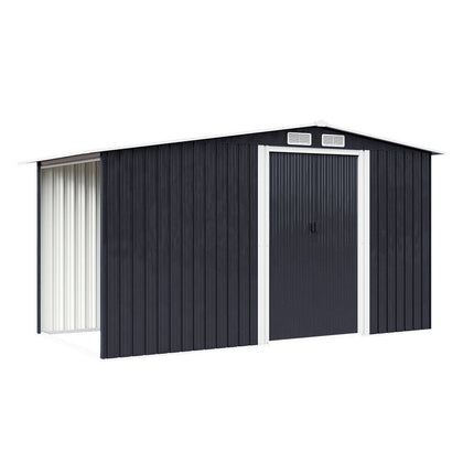 8x6ft Outdoor Log Firewood Stacking House Organizer Storage Toolshed Garden Shed