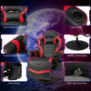 Massage Gaming Chair Height Adjustable Swivel Racing Video Gaming Recliner