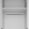 3 Door Matte White Triple Wardrobe with Hanging Rail & Shelves Storage Cupboard