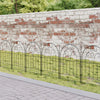 20 Panels Garden Fence Metal Picket Border Outdoor Lawn Flower Edging Decorative