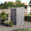 Plastic Garden Storage Shed Outdoor Storage House Tool Sheds 5x4 FT ,Grey