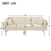 Sofa Bed Sleeper Fabric Love Seat Sofa Couch Sofa Settee for Living Room Beige