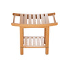 Shower Bath Seat Chair Stool Bench Non-Slip Safe Seat w/ Storage Shelf Organizer