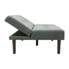 Modern Fabric 3 Seater Sofa Recliner Sleeper Sofa Bed Single With Solid Wood Leg
