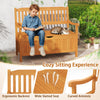 Outdoor Storage Bench Deck Box Patio Wood Storage Bench 125L Storage Seating
