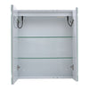 Dimmable LED Bathroom Mirror Cabinet Large Box with Clock/Shaver Socket/Demister
