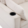 L-Shaped Sofa Bed 3 Seater Couch Pull Out Sectional Couch Bed Corner Sofa Beige