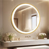 60/80CM Gold Aluminum Framed Led Bathroom Mirror Anti-fog Vanity Mirror Dimmable