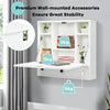 Wall-mounted Drop-leaf Table Folding Floating Laptop Desk Workstation Space Save