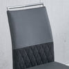 Dining Chairs Set of 2 Faux Leather with Stylish Chrome Cantilever Metal Frame