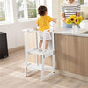 3-in-1 Wooden Kids Step Stool Toddler White Learning Tower Kitchen Helper