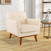 Upholstered Modern Lounge Arm Chair Button Tufted Single Sofa Chair