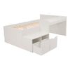 Single Bed 3ft Solid Wood Kids Bed with Desk and Drawers Bed Frame with Storage