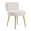 Low Back Teddy Plush Stool Lounge Seat Vanity Dressing Table Stool Makeup Chair
