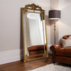 Mirror Extra Large Full Length Wall Vintage Antique Gold Crested Leaner 183x91cm