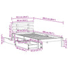 Bed Frame with Drawers White90x200 Solid Wood Pine O9W6