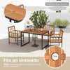 4 Pieces Acacia Wood Patio Dining Set-Natural
