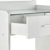 White Dressing Table Mirrored LED Light with Drawer& Stool MDF Bedroom Room