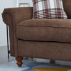 Luxury 2, 3 Seater Linen Fabric Couch Sofa Armchair with 2 Pillows Living Room