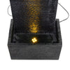 Natural Slate Garden Water Feature Outdoor LED Fountain Waterfall Statue Pump UK