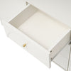 Cabinet Chest of Drawers with Adjustable Shelf Home Storage Cupboard White