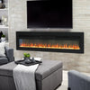 Electric Heater LED Fireplace Media Wall Fire Insert/ Wall Mount/ Stand 70-inch