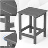 Outdoor Side Table Square End Table Weather-Resistant Adirondack Table Grey