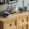 Corona Sideboard 1 Door 4 Drawer Mexican Solid Waxed Pine Furniture Storage Unit