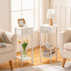 End Table 25 x 25 x 70 cm Bedside Table Set of 2 Tall Side Table