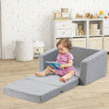 2-in-1 Toddler Fold out Couch Kids Single Convertible Sofa to Lounger Couch