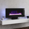 42" Electric Fire LED 7 Flame Wall Mounted Fireplace Heater with Remote TV Stand