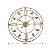 60cm Extra Large Luxury Arrow Wall Clock Giant Big Open Face Round Silent Clock