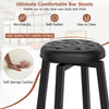 76CM Retro Kitchen Stools 360° Swivel Bar Stool Set of 2 Vintage Pub Stool Black