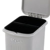 Kitchen Rubbish Waste Bin Recycling Dual Multi Compartment Pedal Dustbins Wheels