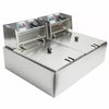 Commercial 20L 5000W Electric Deep Fryer Fat Chip Dual Tank Stainless Steel UK