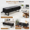 Upholstered Reception Bench Conference Room Chairs-Black