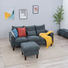 Modern L-Shaped Corner Sofa 2 3 Seater Armchair Couch With Footstool