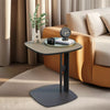 Pedestal Small Side Table Sofa Drinking Table Saddle Leather Tray Top End Table