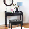 Piano Stool Dressing Stool Height Adjustable with Storage & Soft Padded Seat UK