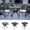 Cast Aluminium Garden Table And Chairs Outdoor Dining Bistro Furniture White Set
