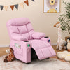 Kids Pink Youth Recliner Chair Toddler Upholstered Lounge Recliner