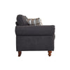 2, 3 Seater Black Linen Fabric Couch Sofa Armchair with 2 Pillows Living Room