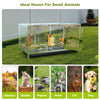 Stainless Steel Chicken Coop Poultry Duck Cage Rabbit Bird Cage House with Cover