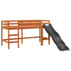 ' Loft Bed with Tunnel White&Black 90x200 Solid Wood Pine Y1B7