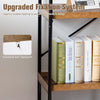 5-Tier Bookshelf Industrial Wood Bookcase Freestanding Display Rack Organizer