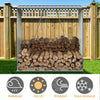 Galvanised Firewood Log Holder Wood Storage Rack Cabin LogStore Bike Garden Shed