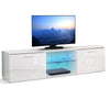 Mondeer 160cm LED TV Stand Cabinet Unit High Gloss Door MDF with RGB Lights