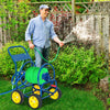 Garden Hose Reel Cart Outside Portable Water Hose Holder 4 Wheels Non-slip Grip